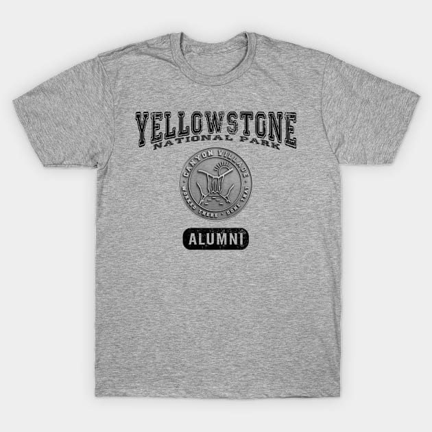 Canyon Village Alumni Yellowstone National Park (for light items) T-Shirt by Smyrna Buffalo